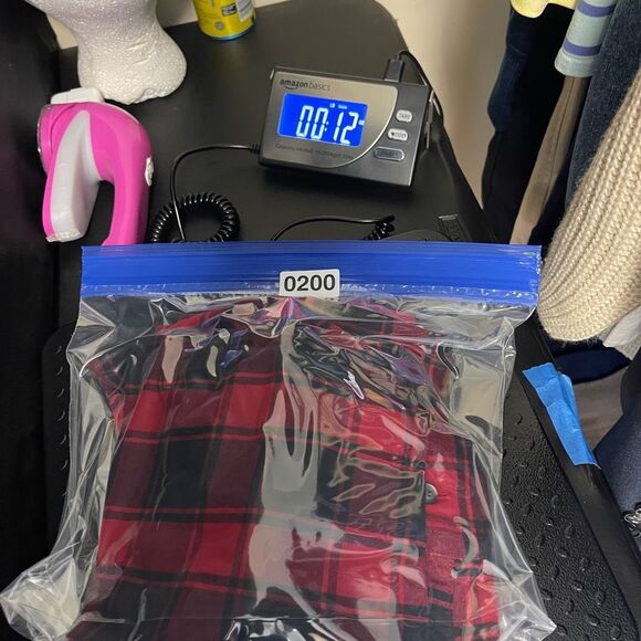 GOODTHREADS Button Down Shirt Men's XL Black Red Buffalo Plaid Oxford Standard - Picture 16 of 16